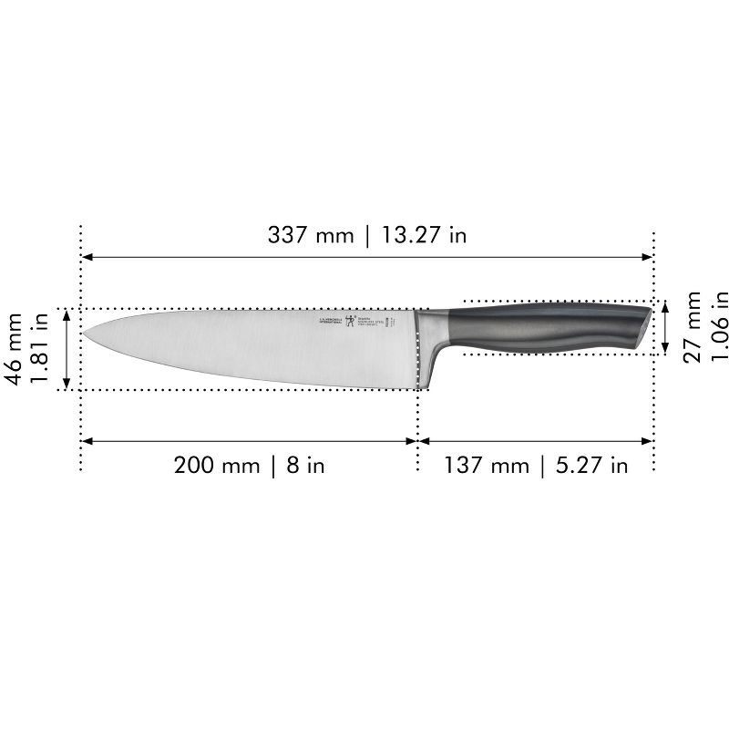 Henckels Graphite 8-inch Chef's Knife, 3 of 5