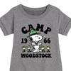 - Peanuts - Camp Woodstock Graphic Short Sleeve Fleece Dress - 2 of 4
