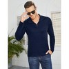 Men's Quarter - Zip Mock Neck Knitted Base Layer Top, Stylish and Comfortable Pullover for Casual and Daily Wear - 2 of 4