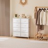 TUYOHW Fabric Dresser with Wooden Top,Chest of Drawers,Closet Organizer for Bedroom,Nursery,Entryway - 2 of 4