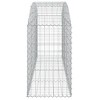 vidaXL Galvanized Iron Arched Gabion Basket, Decorative and Sound-Insulating Garden Barrier with Durable Construction and Wide Application, Silver - 4 of 4