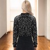 Anna-Kaci Women's Sequin Zip-Up Bomber Jacket with Ribbed Trim and Long Sleeves - 4 of 4