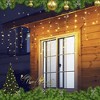 Itopfox 300 Piece LED Icicle Curtain Lights Warm White 33FT 8 Modes 30V Plug in Connectable for Wedding Christmas Indoor Outdoor - 2 of 4