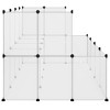 vidaXL Small Animal Cage DIY Small Animal House Rabbit Hutch PP and Steel - Transparent - 4 of 4