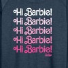 Women's - Barbie - Hi Barbie Stacked Lightweight French Terry Wide Neck Long Sleeve Shirt - 2 of 4