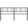 vidaXL - Classic Black Steel Metal Headboard for Bed Frame - Sturdy & Supportive Backrest for Sleep, Reading, TV Watching - Bedroom Furniture Decor - 3 of 4