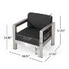 Christopher Knight Home Aviara Outdoor Club Chair with Aluminum - 3 of 4