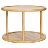 LunaLulinlk Two-Tier Bamboo 10" Lazy Susan Turntable for Cabinets, Countertop, Panty or Table - 2 of 4