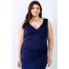 Slickblue Plus Size V-neck Sleeveless Maxi Dress, Slim Fit, Casual or Chic Style, Colors and Size Options - 3 of 4