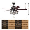 Tangkula 52" Ceiling Fan with Lights, 5 Iron Blades & 3 Cage Lights, Noise-Free Motor with Reversible Function - 2 of 4