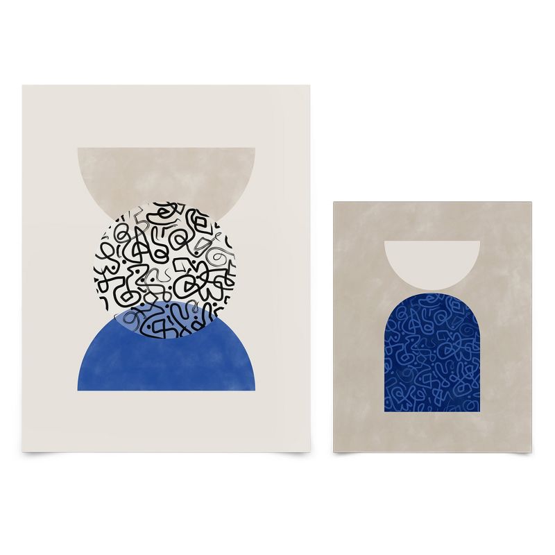 Americanflat - Royal Blue Line Matisse by The Print Republic - boho minimalist Wall Art, 3 of 7
