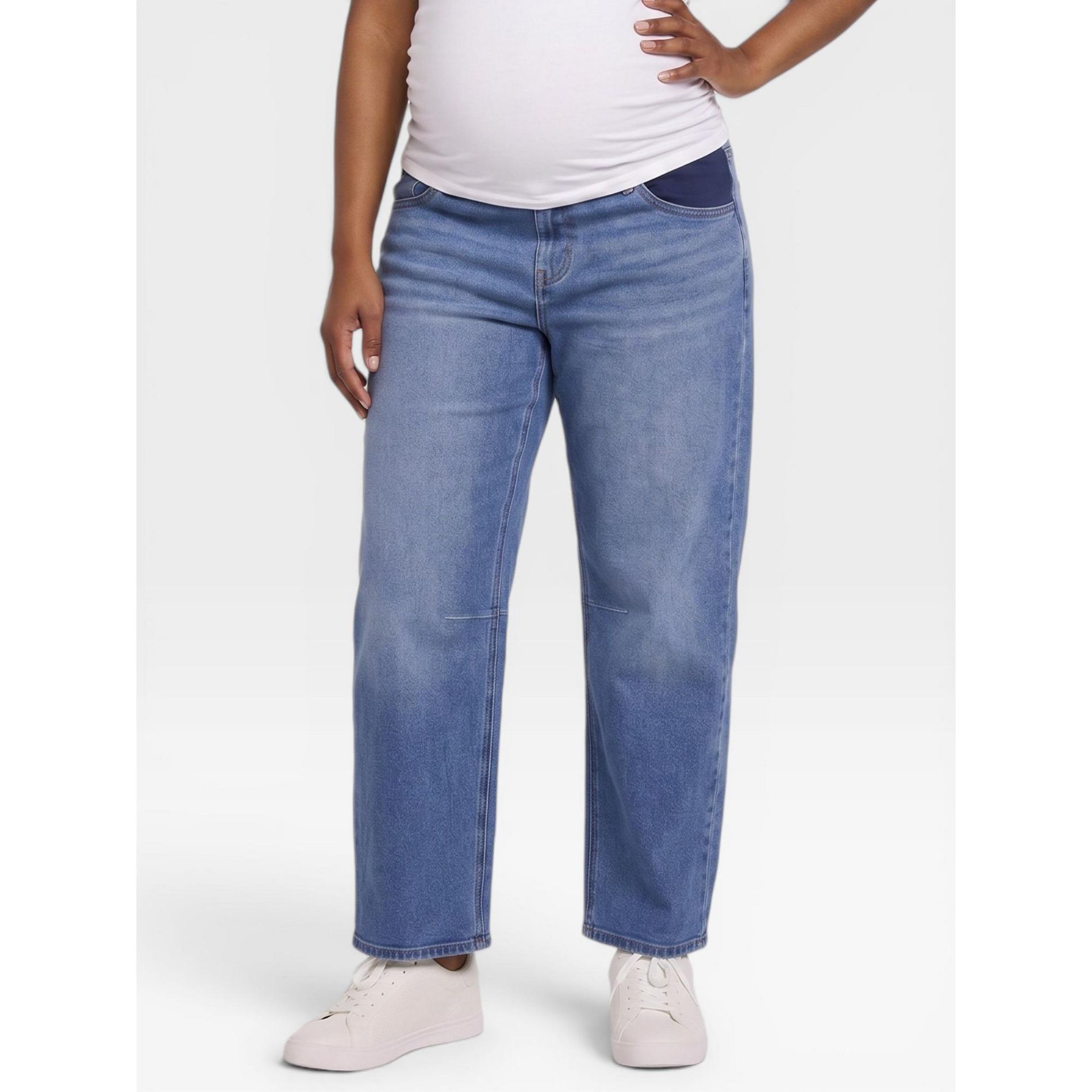 Women's Under the Belly Dart Barrel Leg Jean | Motherhood Maternity
