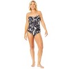 Women's Palm Chic Twist Front Shirred One Piece Swimsuit - 4 of 4