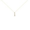 Haus of Brilliance 10K Yellow Gold 1/4 cttw Diamond Graduating 3 Stone Drop Pendant Necklace - 2 of 4