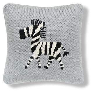 C&F Home 10" x 10" Zebra Knitted Throw Pillow