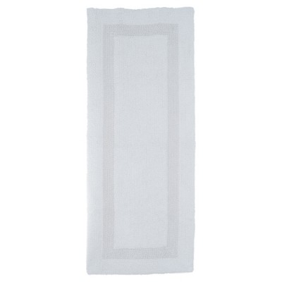 Hastings Home White 100% Cotton Long Bath Mat 60" x 24"