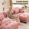 MOONMISS Pelletized velvet U Shape Cloud Couch with 2 Ottomans,3 Seater Comfy Sofa with Bolster Armrest Pillows,sofa for Living Room - 2 of 4