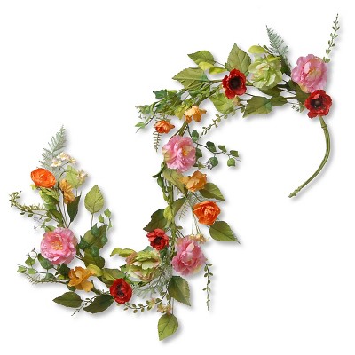 60" x 8" Spring Flower Garland - National Tree Company