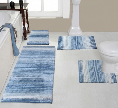 Gradiation Rug Collection Cotton Tufted Set of 4 Bath Rug Set - Home Weavers