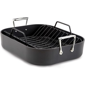 All-Clad HA1 Hard Anodized Nonstick Roaster and Nonstick Rack 13x16 Inch - 1 of 3