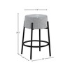 Meridian Furniture,Avalon Grey Boucle Fabric Counter Stool - 4 of 4