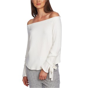1.STATE Womens Tie Sleeve Cold Shoulder Blouse - 1 of 1