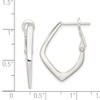Black Bow Jewelry Geometric Hoop Earrings in Sterling Silver - 30mm (1 1/8 Inch) - 4 of 4