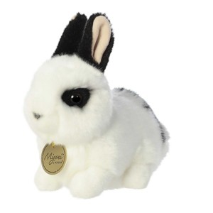 Aurora Small Rex Rabbit Miyoni Realistic Stuffed Animal White 8" - 1 of 4