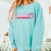 S.W.Smiley Love Retro Heart Eyes - Women's Lightweight Garment Dyed Sweatshirt - 3 of 4