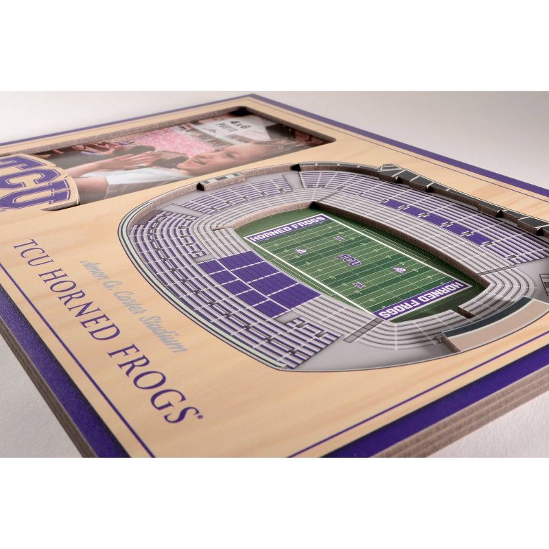 4&#34; x 6&#34; NCAA TCU Horned Frogs 3D StadiumViews Picture Frame, 3 of 6