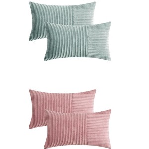 REGALWOVEN 4 Pcs Modern Strip Decorative Throw Pillow Covers for Couch Bed Living Room - 1 of 4