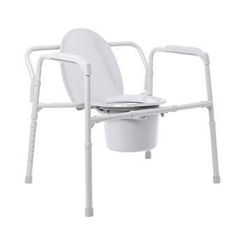 McKesson Folding Bariatric Commode Chair, 650 lbs Capacity, 1 Count