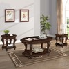 NicBex  2-Tier Solid Wood Coffee Table with Open Storage Shelf,Retro Oval Tea Table,Center Table for Living Room - 4 of 4