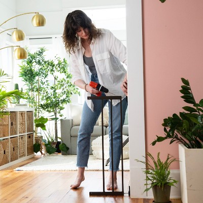 Bronze Metal Extra-Wide Safety Gate with Swinging Door
