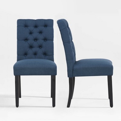WestinTrends  Upholstered Button Tufted Dining Side Chair (Set of 2)