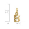 Black Bow Jewelry The Chloe Mini Diamond Accent initial B Pendant in 14k Yellow Gold - 4 of 4