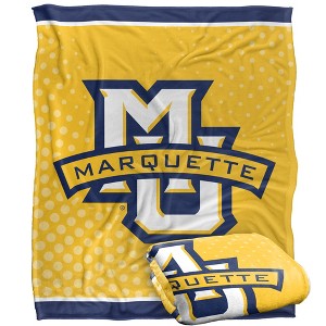 Marquette University Logo Dots Silky 50x60 Blanket, 1 Sided - 1 of 4