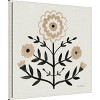 Amanti Art 30"x30" Garden Folk Flowers I by Farida Zaman Framed Canvas Wall Art Print White : Modern Style, Horizontal Lithograph - 2 of 4