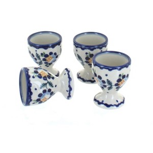 Blue Rose Polish Pottery J050-4 Manufaktura Egg Cup Set - 1 of 2