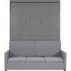 Streamdale Queen Size Murphy Bed Wall Bed with Cushion,Gray - 3 of 4