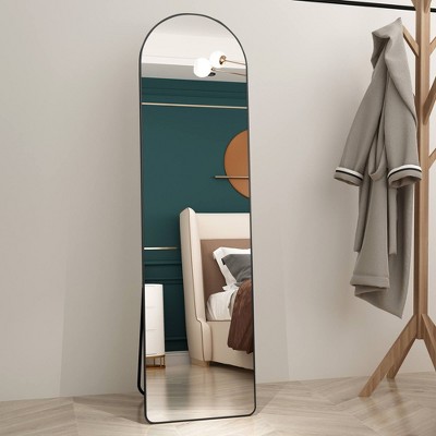 Sapphtopaz Full Length Mirror with Stand, Mirror Full Length with Solid Frame, Full Body Mirror for Bedroom, Living Room
