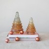 Storied Home Embossed Two-Tone Mercury Glass Tree, Amber Color - 3 of 3