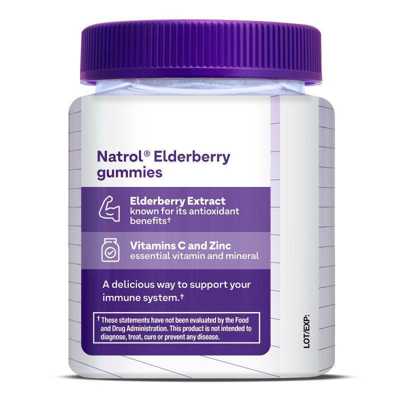 Natrol Elderberry 100mg Immune Health Gummy - 60ct, 3 of 11