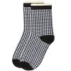 Memoi Women's Houndstooth Lace Cuff Crew Socks - 3 of 4