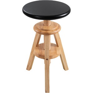 eHemco Swivel Wooden Adjustable Counter Bar Stool, 18.9 to 25.2 Inches Height - 1 of 4