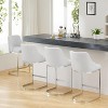 Bekrvio Bar Stools Set of 4, 26” Counter Height with Back - Upholstered PU Leather/Velvet  Steel U-Shaped Base for Kitchen Counter Island - 3 of 4
