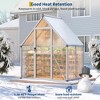 6 x 4 ft Greenhouse, Greenhouse with Aluminum Frame, Adjustable Roof Vent and Lockable Door, Green Houses for Outside, Garden, Backyard and Patio - 4 of 4