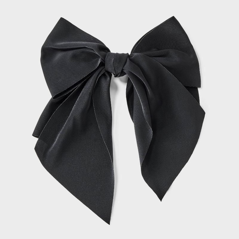 Floral Bow Hair Barrette - Wild Fable™ Black