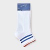 Women's Varsity Striped Ribbed 3pk Ankle Socks - Universal Thread™ 4-10 - 2 of 3