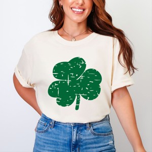Simply Sage Market Grunge Clover Garment Dyed Tee - 1 of 4
